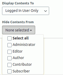 select roles for content moderation