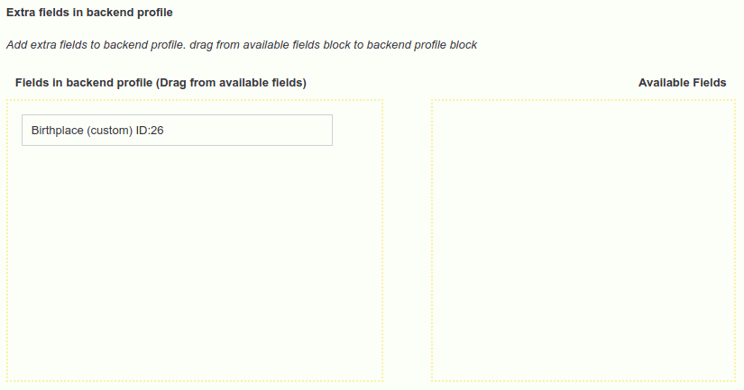 Set your custom field profile settings